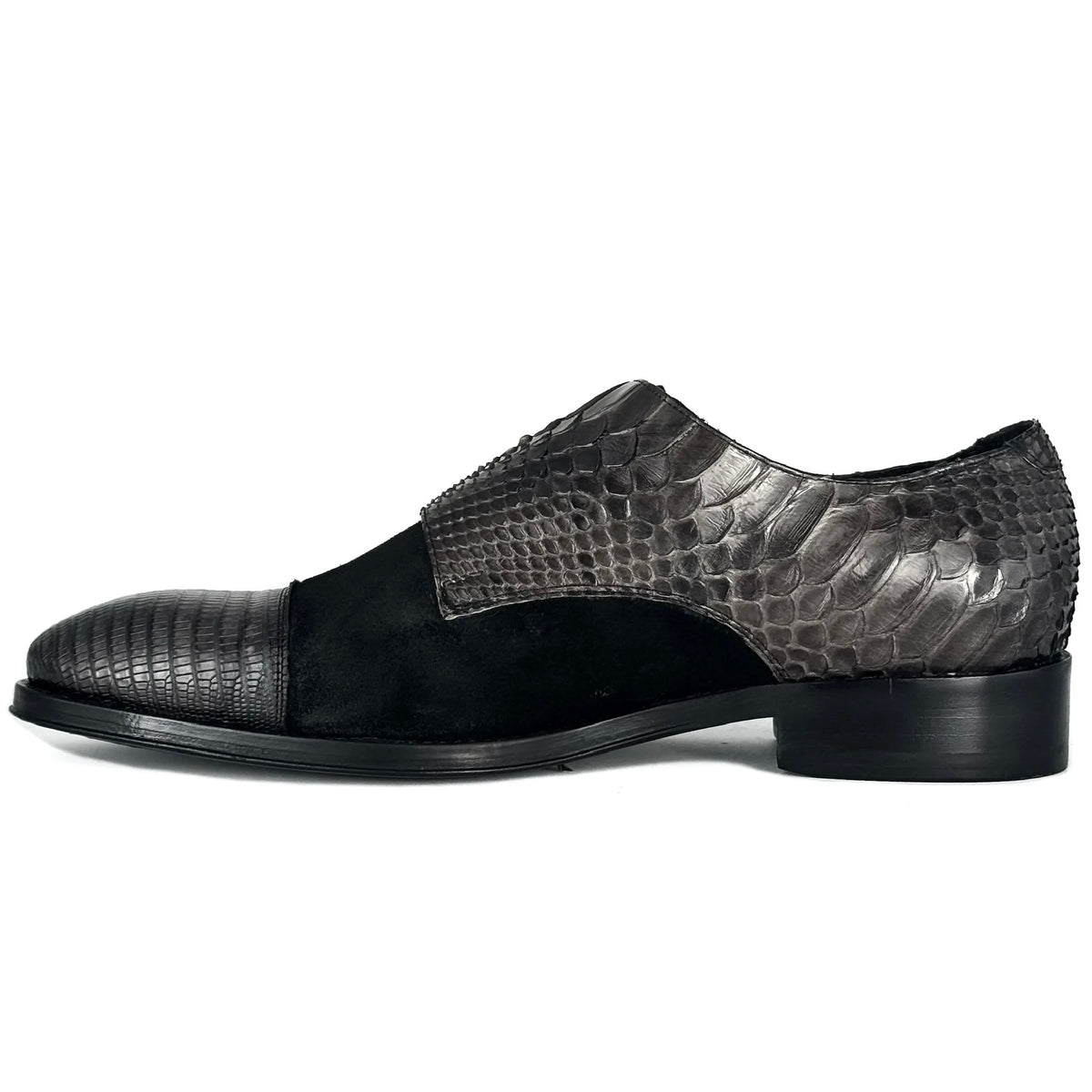 DANIEL GAMUZA LIZARD & PITON GREY BLACK