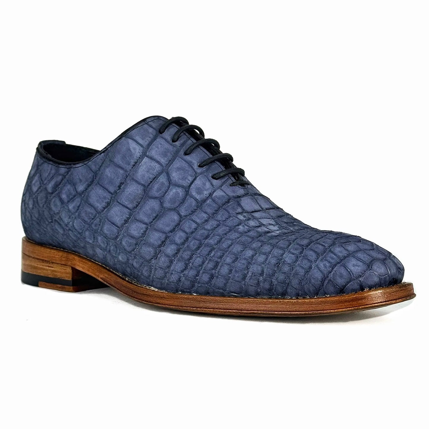 HUGO WHOLECUT ALLIGATOR NOBUCK BLUE