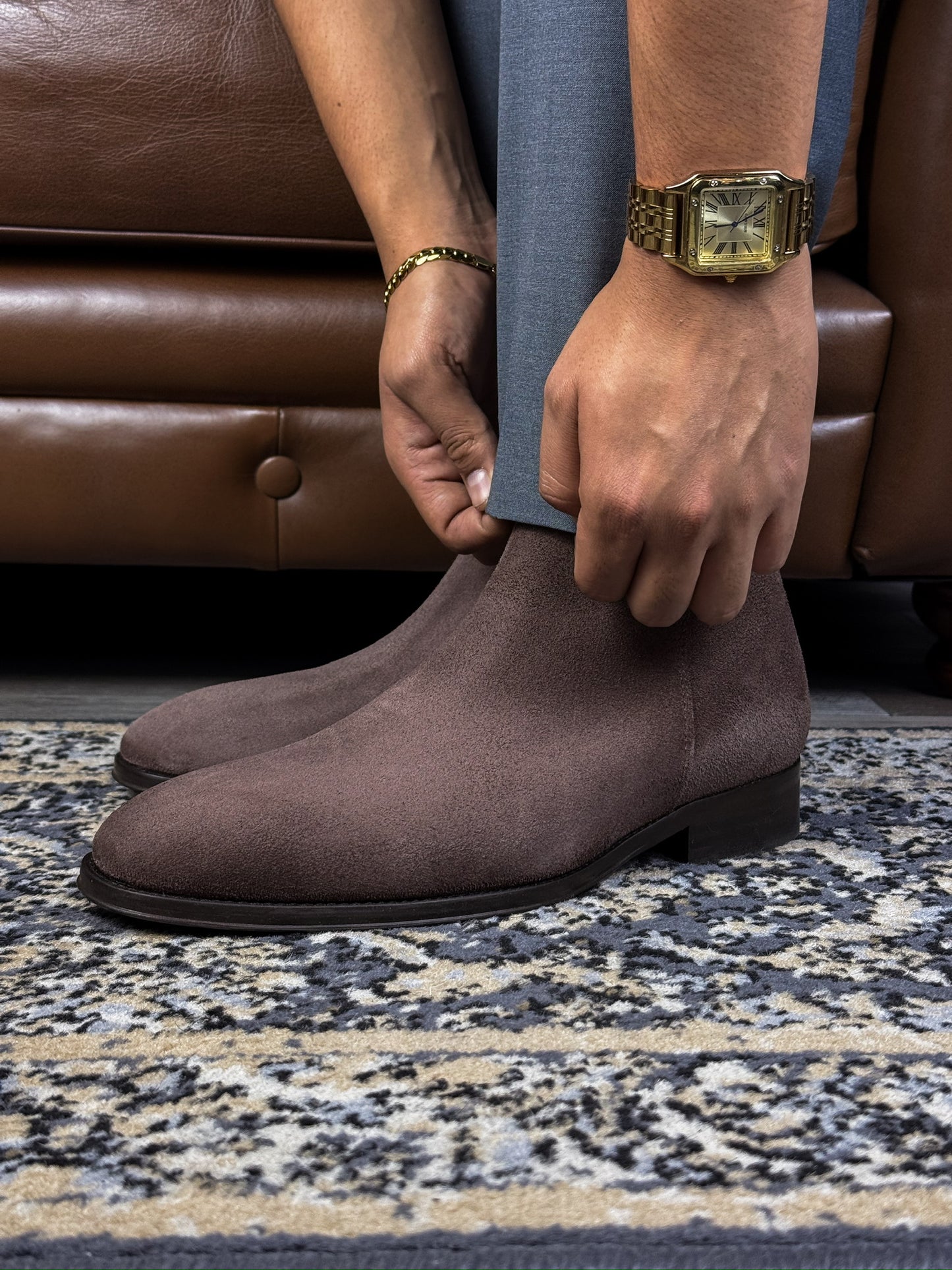BROWN SUEDE EDMUND