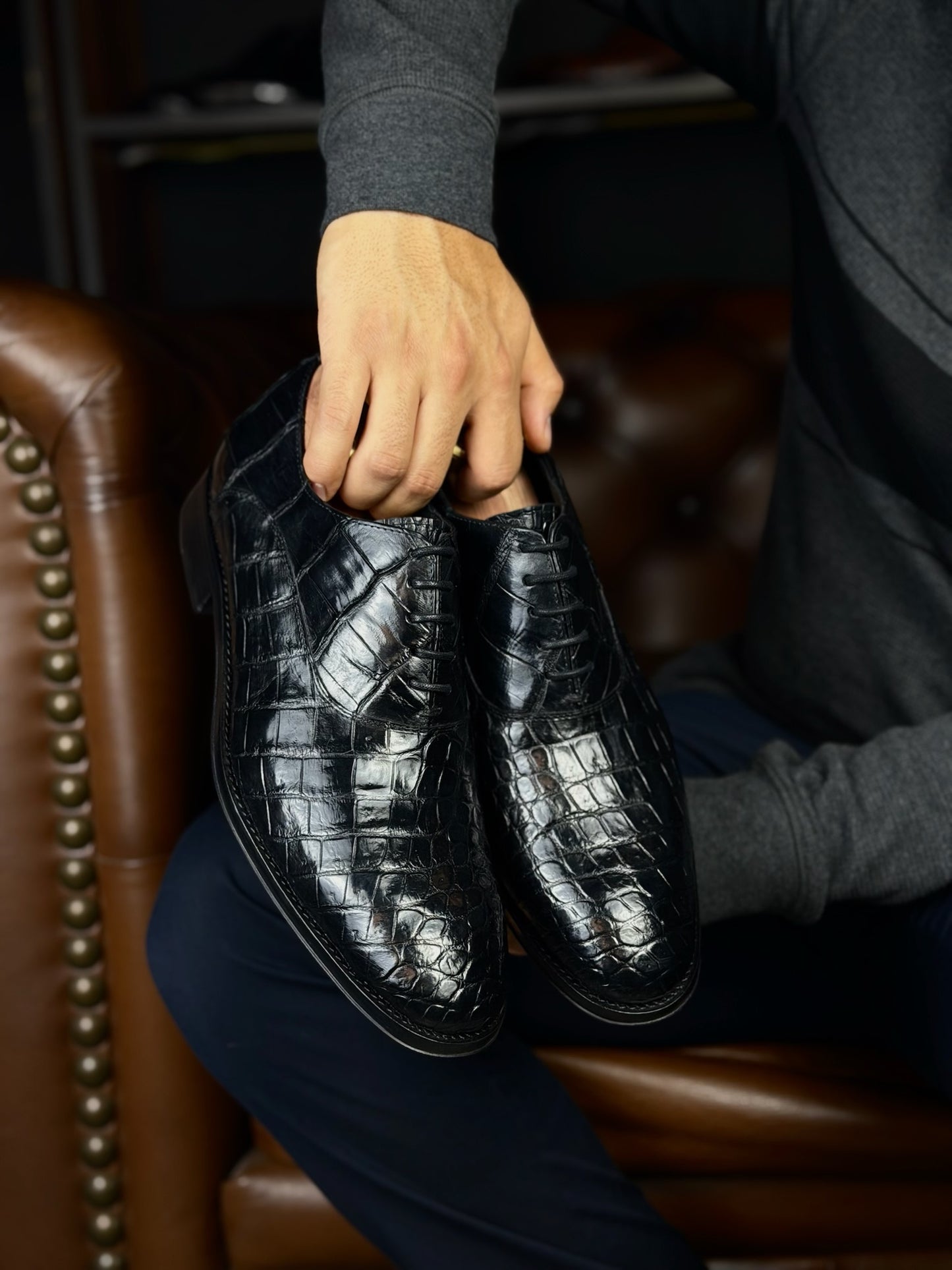 ALEXANDER CROCODILE BLACK