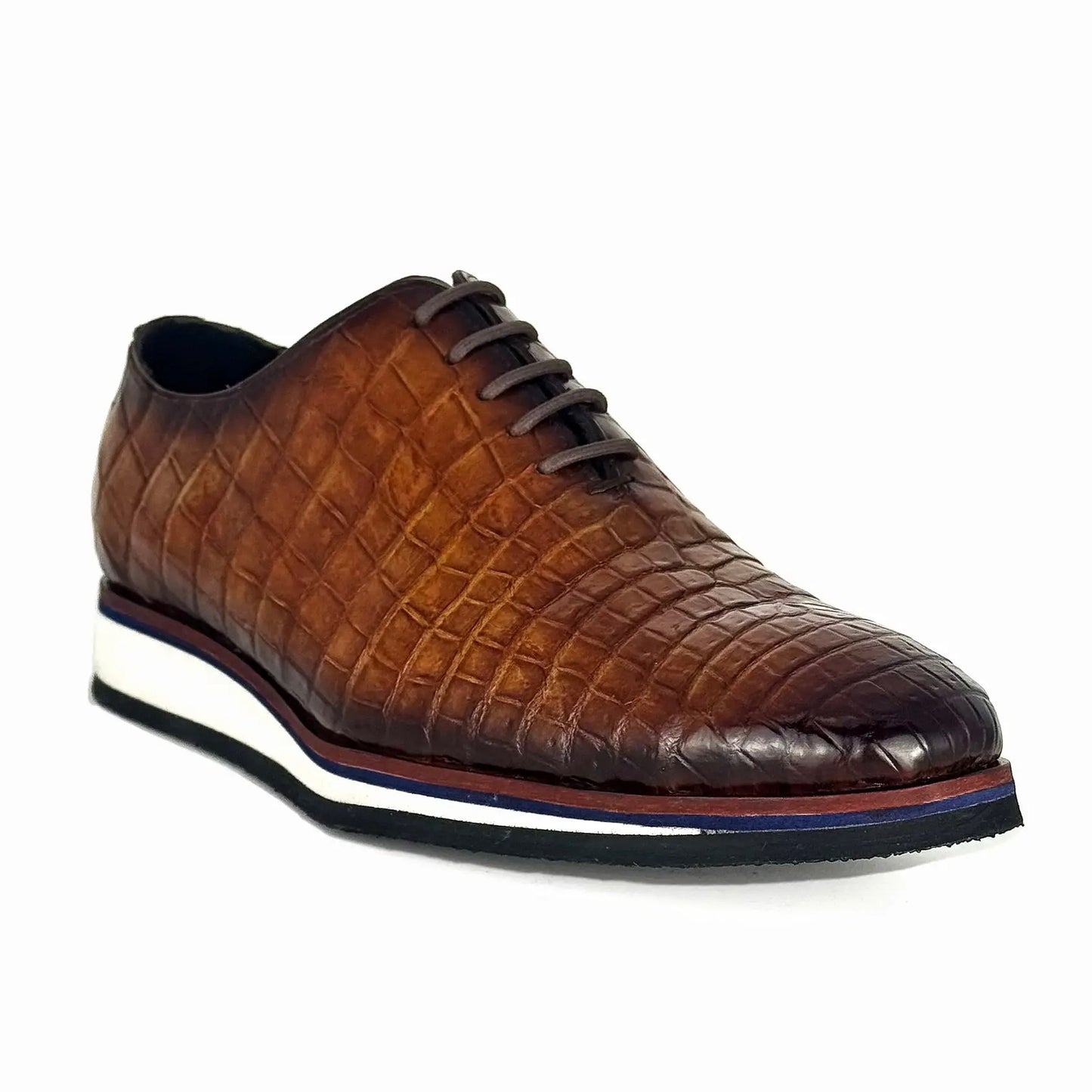 SNEAKER WHOLECUT COCODRILO BROWN