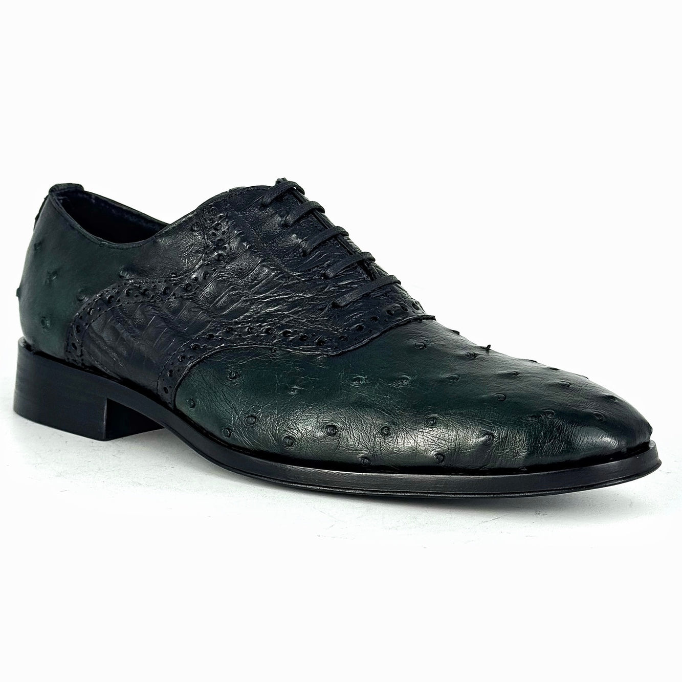 ROBERT CROCODILE &amp; OSTRICH GREEN GREY
