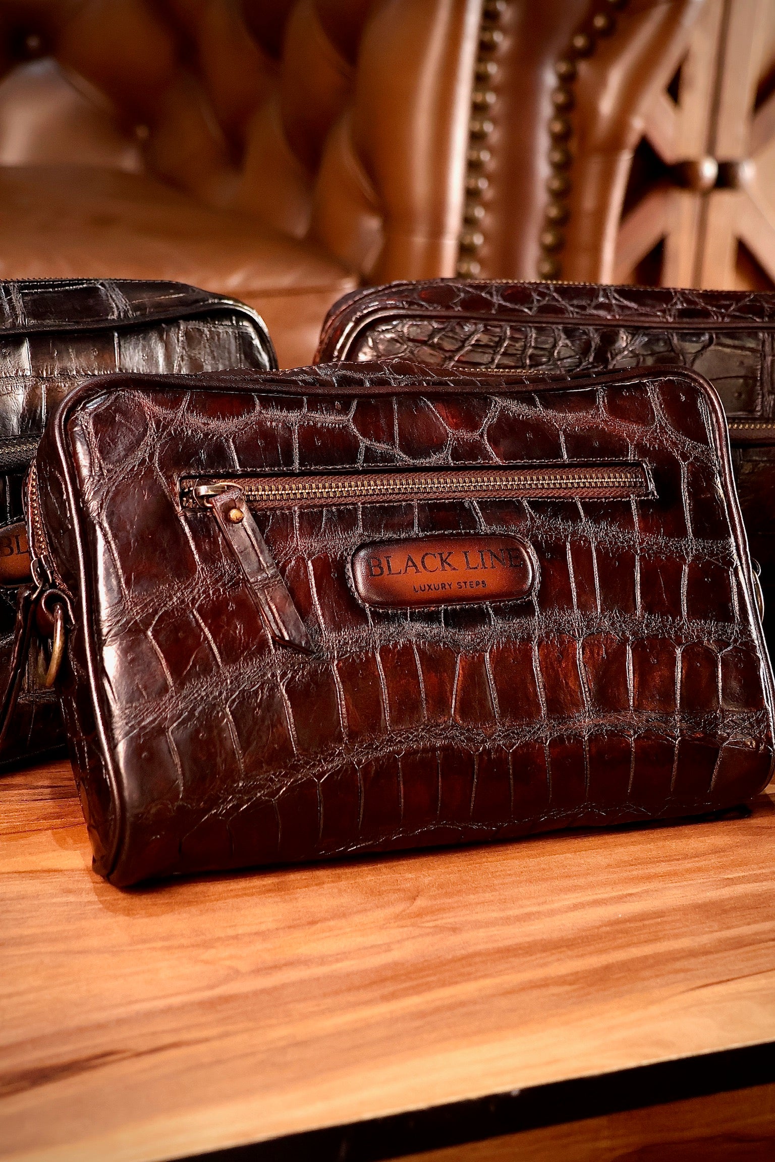 BANDOLERA COCODRILO BROWN