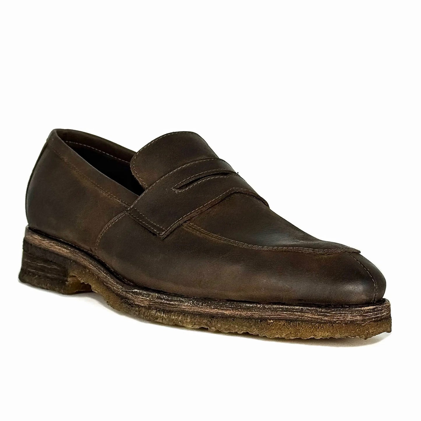 DORIAN PIEL CREZY DARK BROWN  W/DOBLE SUELA CREPÉ