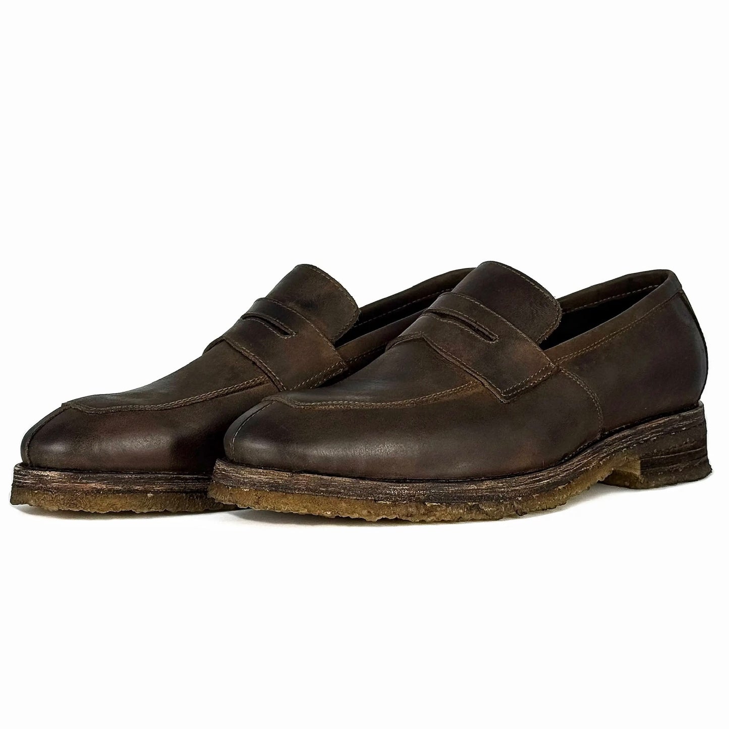 DORIAN PIEL CREZY DARK BROWN  W/DOBLE SUELA CREPÉ
