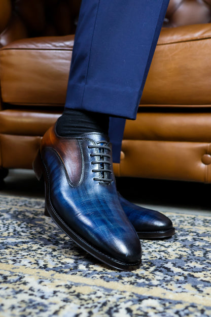 BLUE & BROWN LEATHER LIAM
