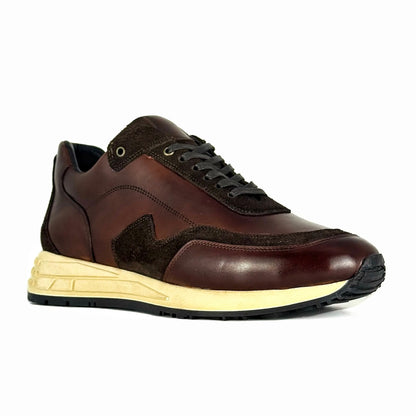 SNEAKER LUCIÓ PIEL & GAMUZA BROWN