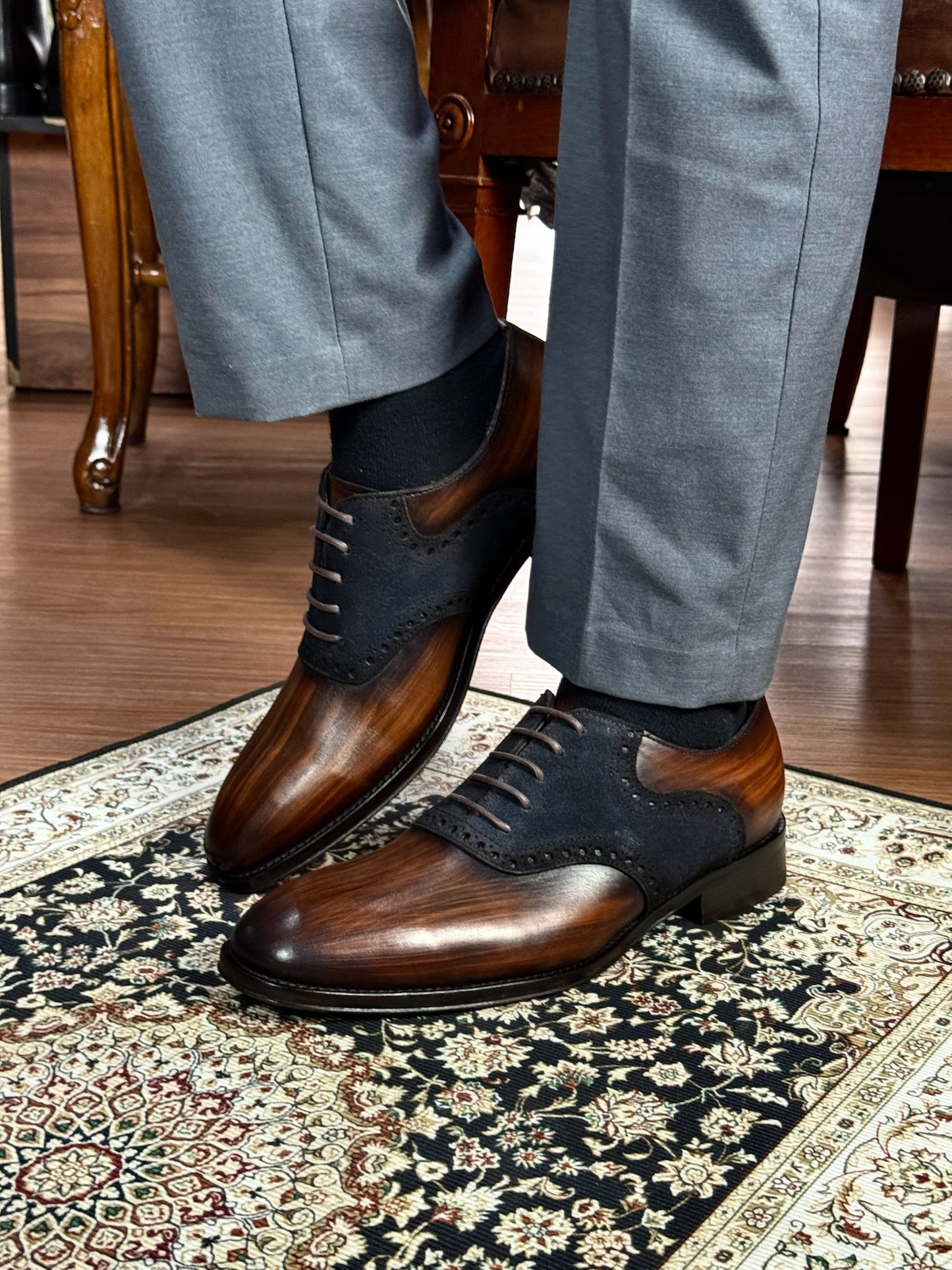 ROBERT PIEL & GAMUZA BROWN BLUE