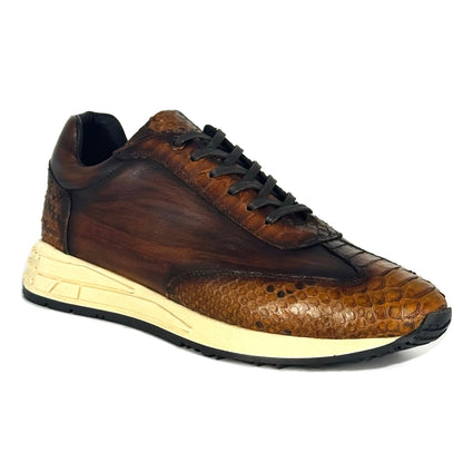 JAMES SNEAKER PITON & PIEL HONEY