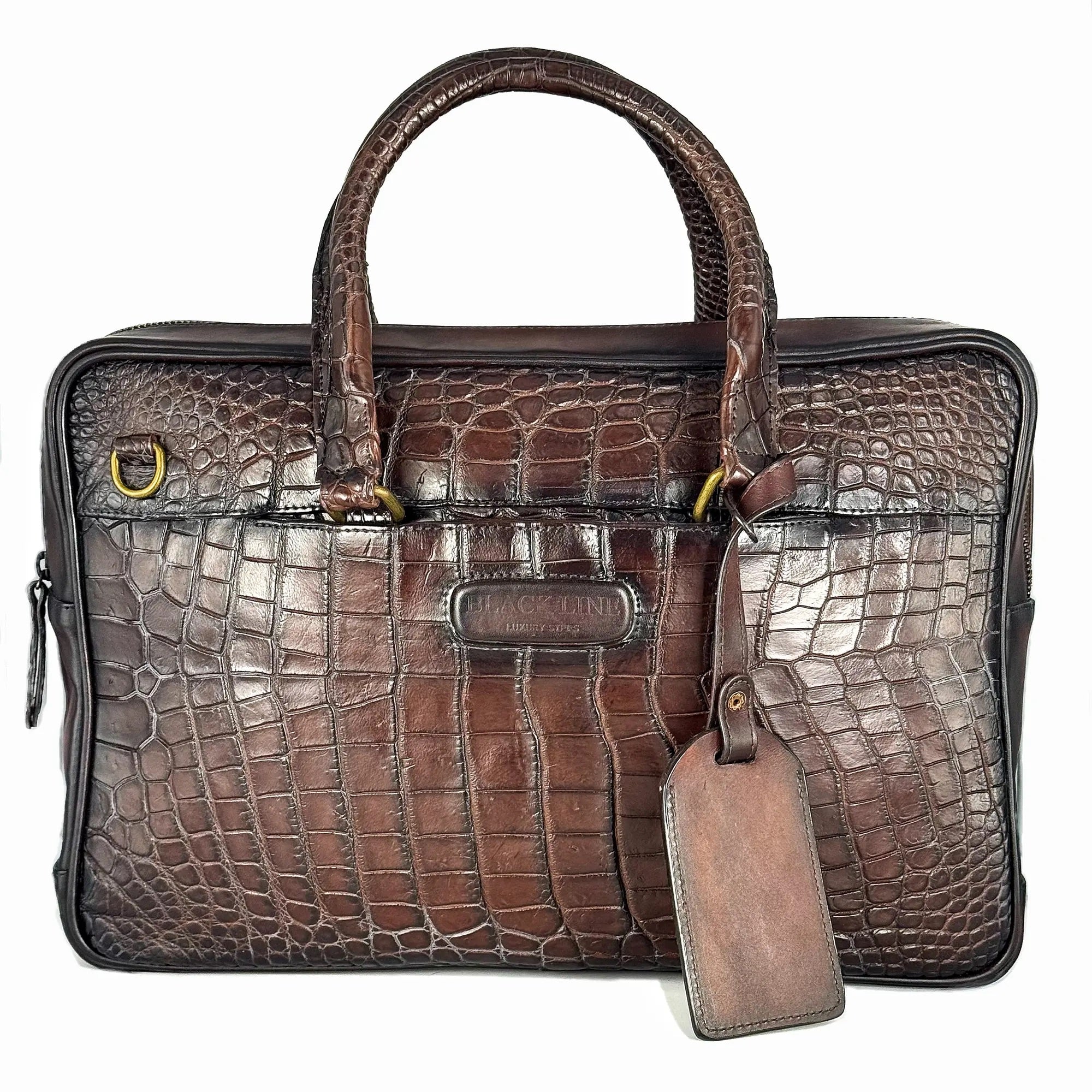 PORTAFOLIO COCODRILO ALLIGATOR BROWN