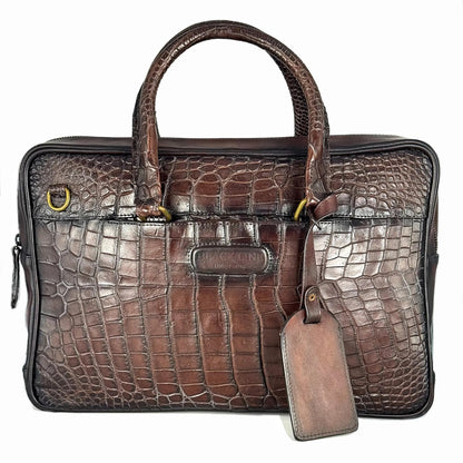 PORTAFOLIO COCODRILO ALLIGATOR BROWN
