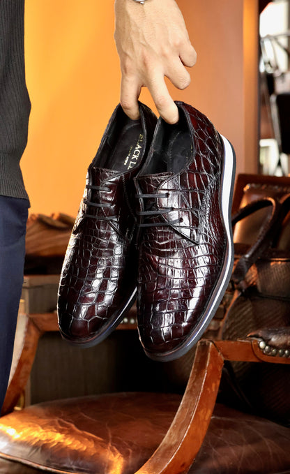 SNEAKER COCODRILO WINE