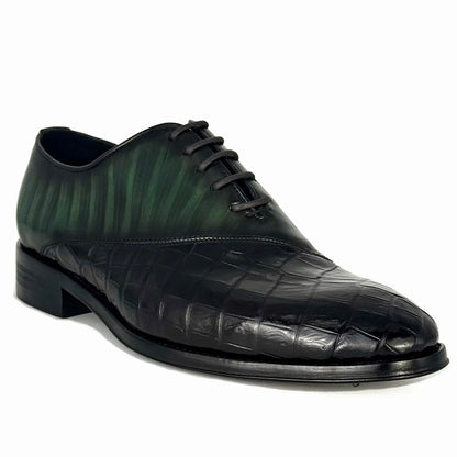 MARQUES COCODRILO PIEL PATINA GREEN & BROWN