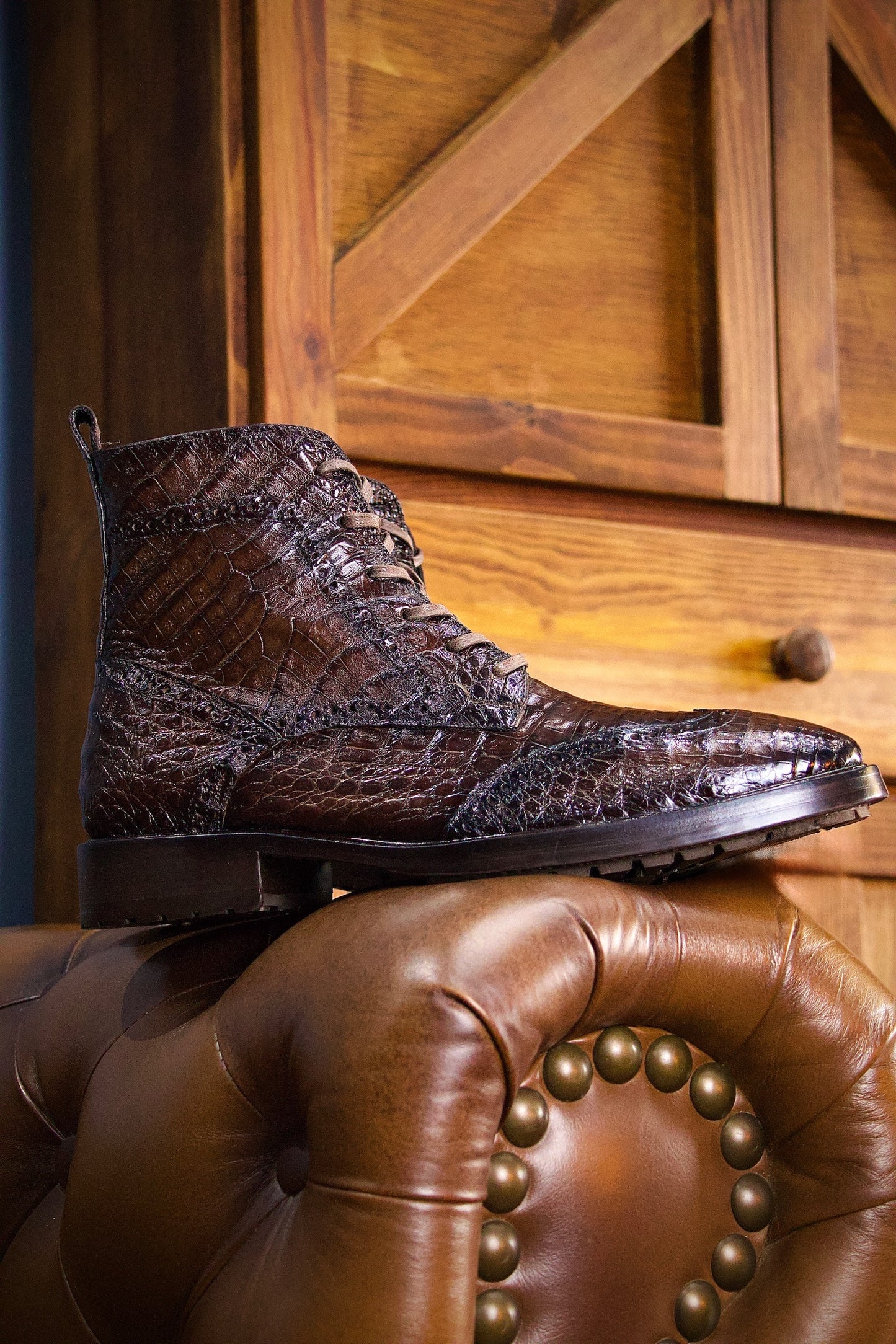 PETER BOOTS COCODRILO FUSCUS BROWN
