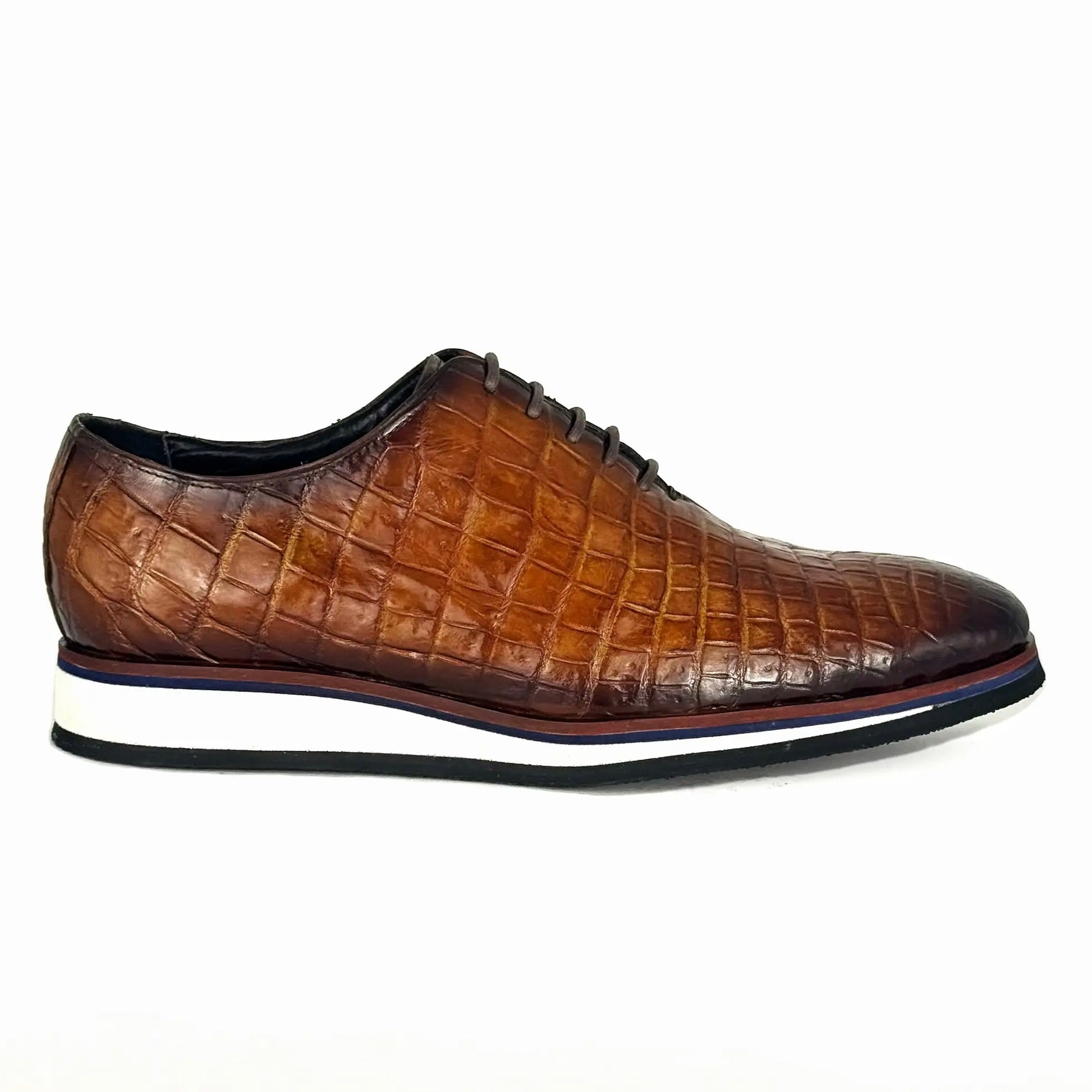 SNEAKER WHOLECUT COCODRILO BROWN