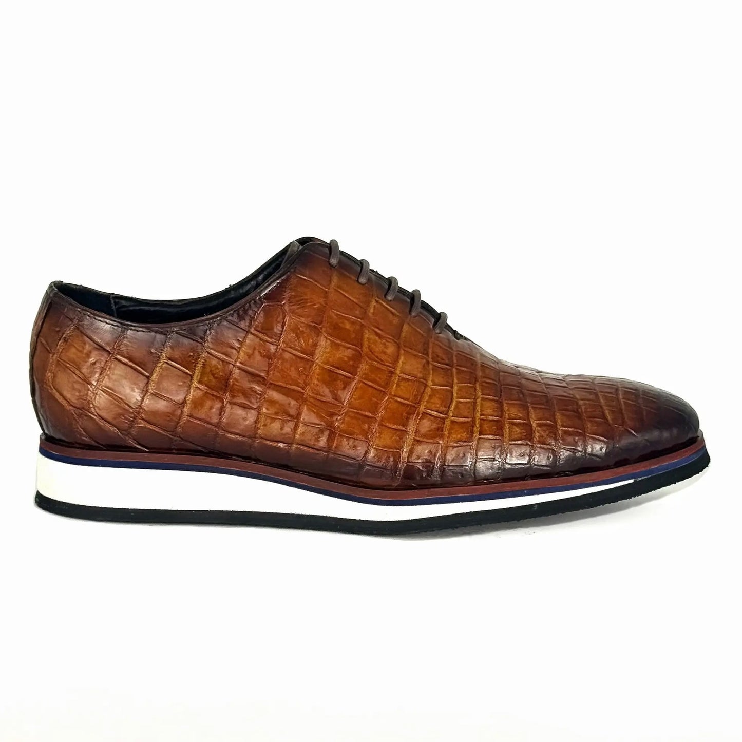 SNEAKER WHOLECUT COCODRILO BROWN