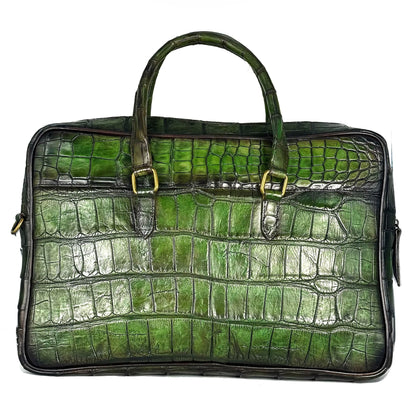 PORTAFOLIO COCODRILO ALLIGATOR GREEN