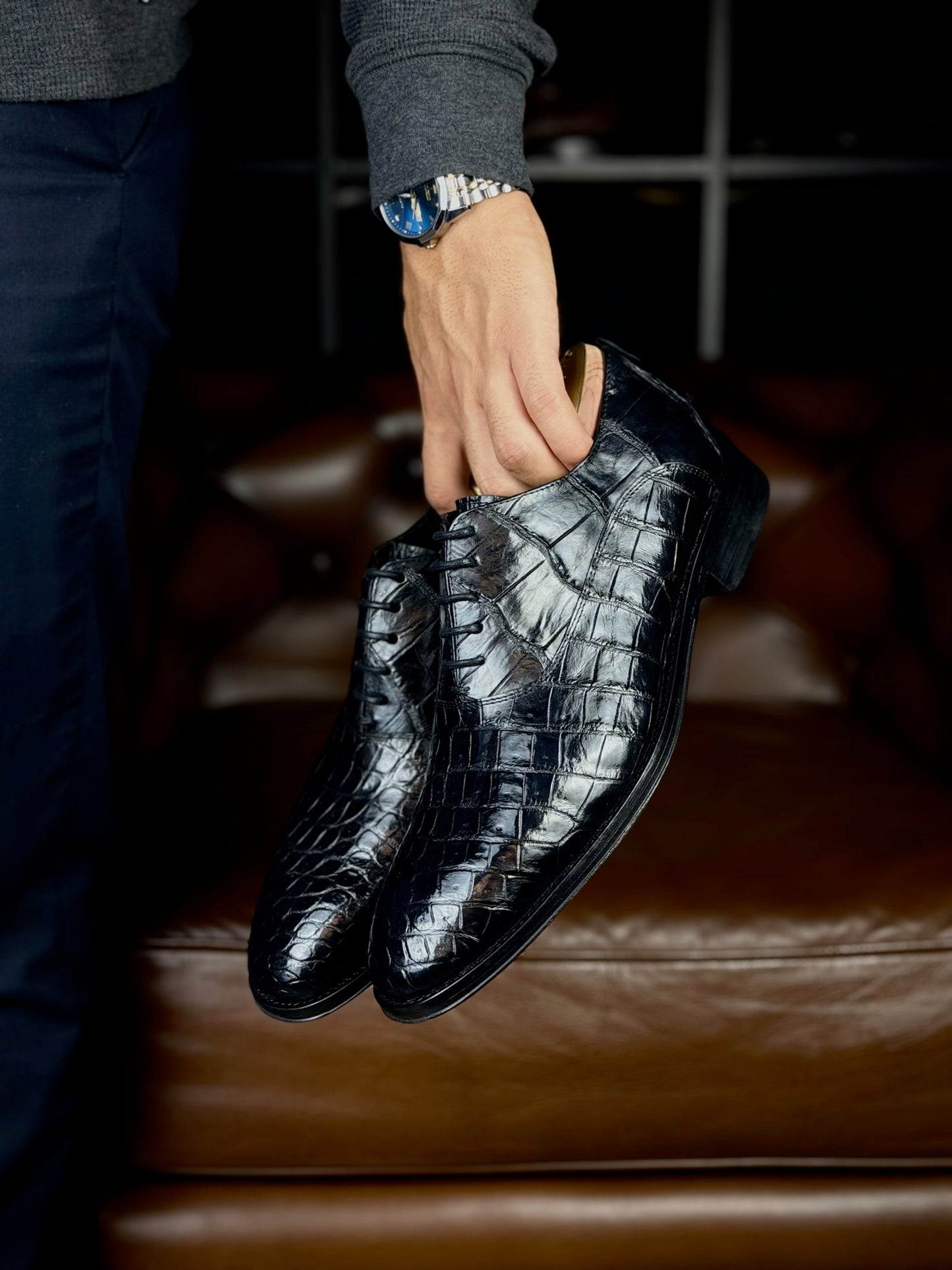 ALEXANDER CROCODILE BLACK