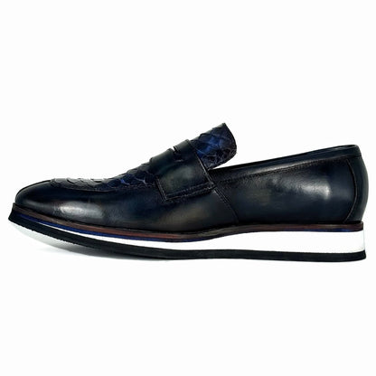 SNEAKER PIEL COCODRILO BLUE