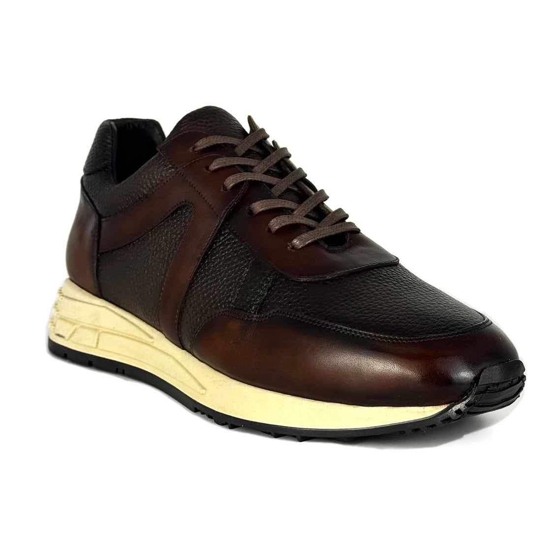 SNEAKER PIEL & FLOATER BROWN