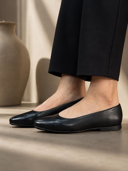 BALERINA EVA PIEL BLACK DAMA