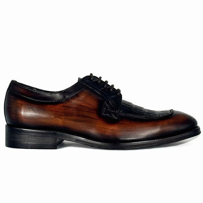 GEORGE LEATHER &amp; BROWN CROCODILE