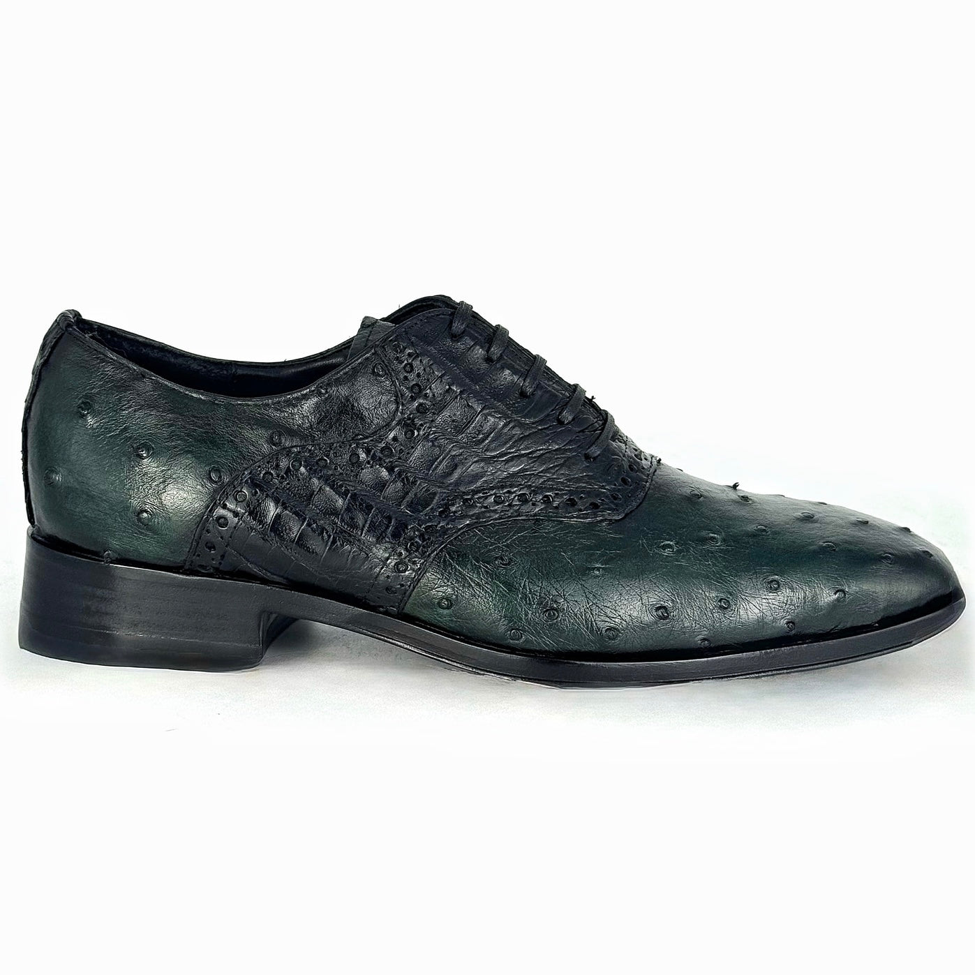 ROBERT CROCODILE &amp; OSTRICH GREEN GREY