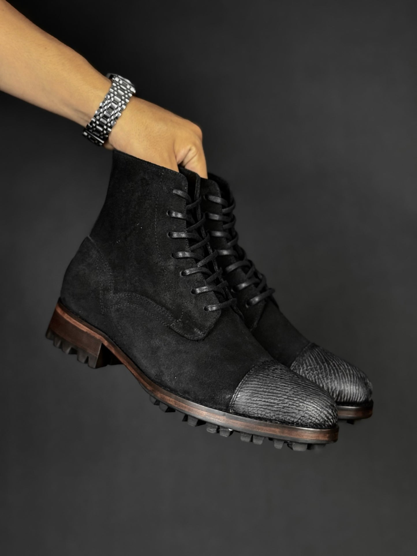 MAURO BOOTS GAMUZA & TIBURON BLACK