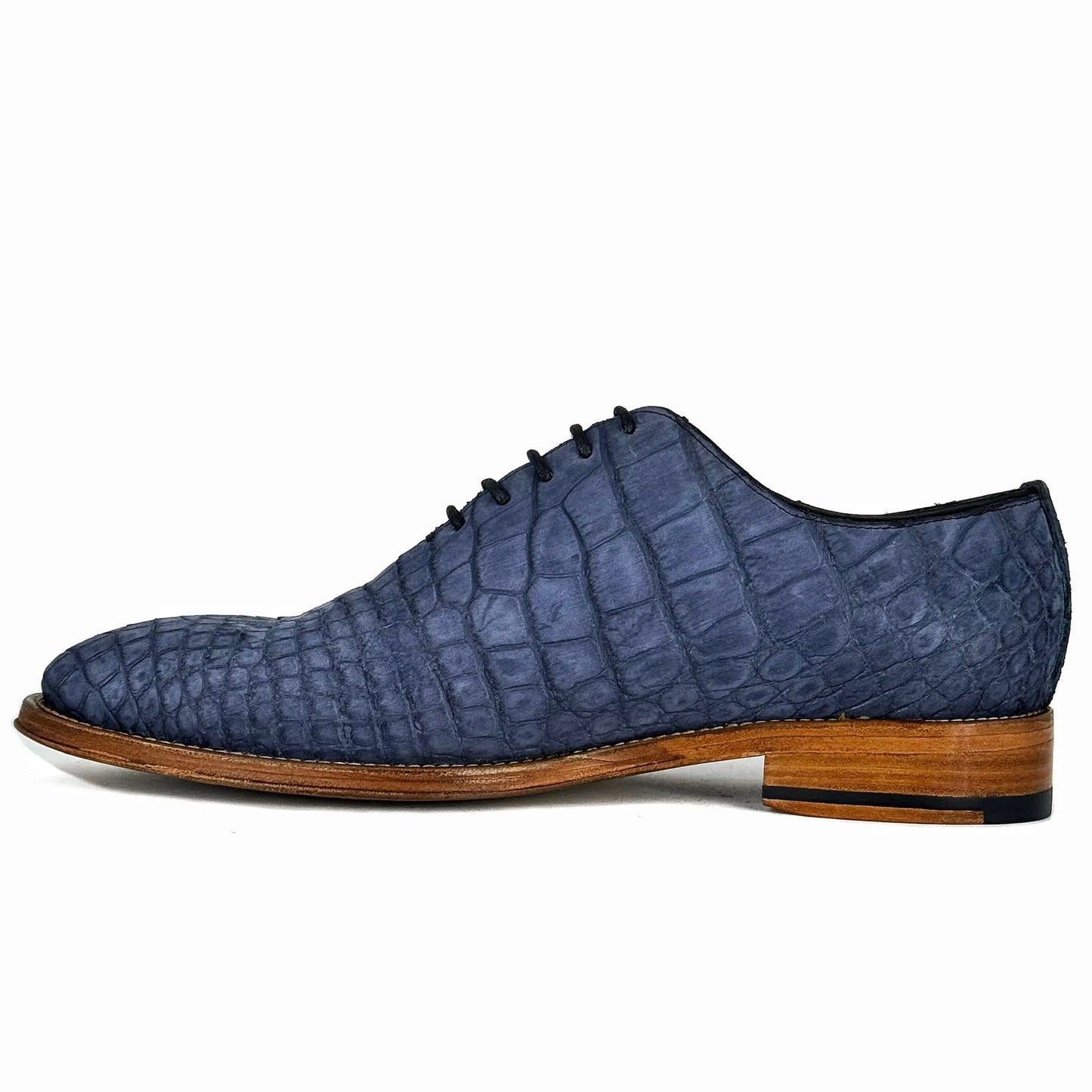 HUGO WHOLECUT ALLIGATOR NOBUCK BLUE