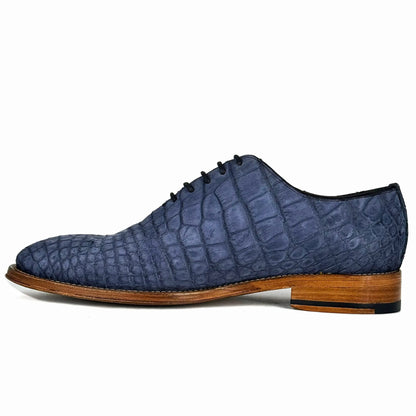 HUGO WHOLECUT ALLIGATOR NOBUCK BLUE