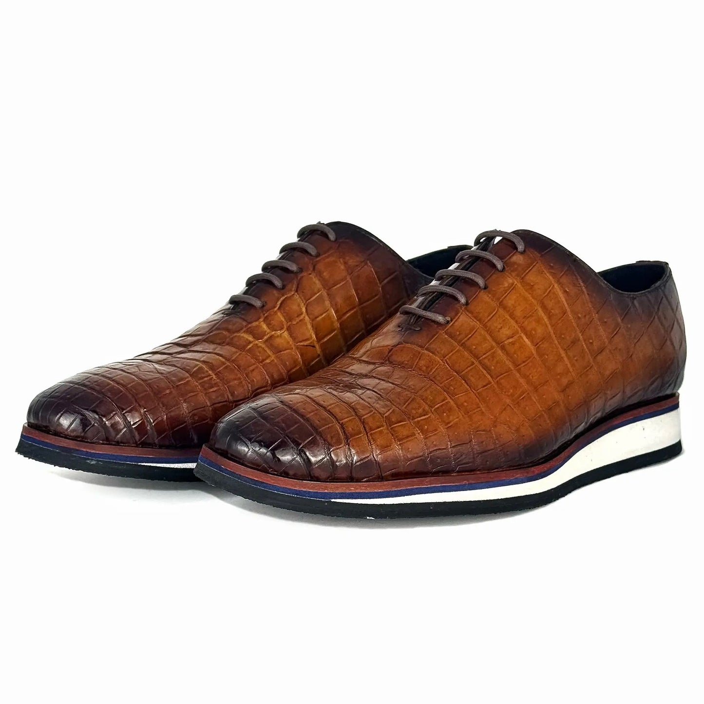 SNEAKER WHOLECUT COCODRILO BROWN