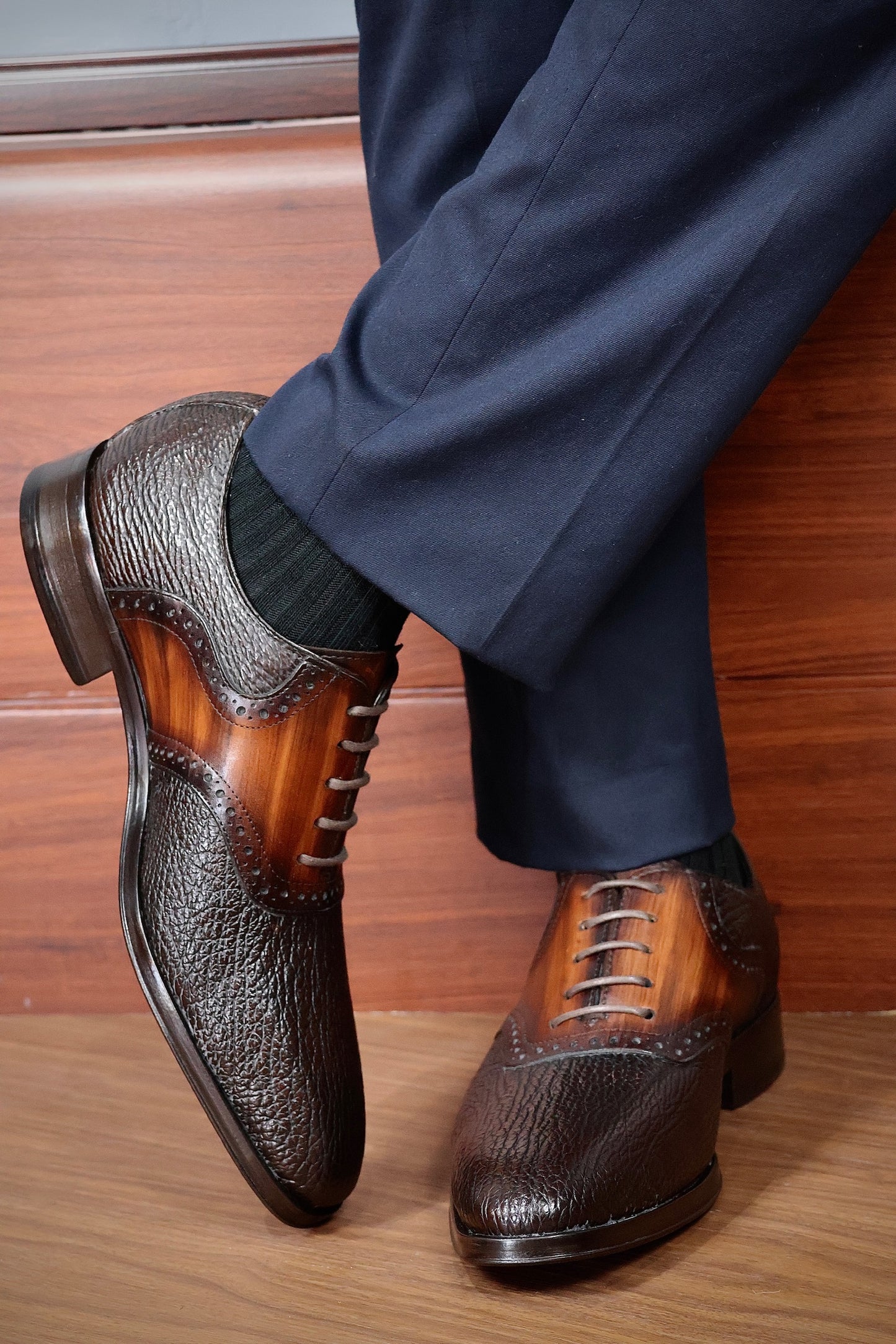 ROBERT TIBURON &amp; PIEL BLACK BROWN
