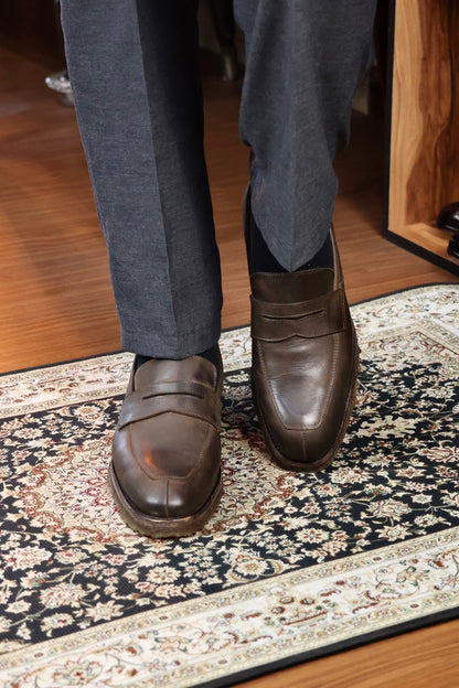 DORIAN PIEL CREZY DARK BROWN  W/DOBLE SUELA CREPÉ