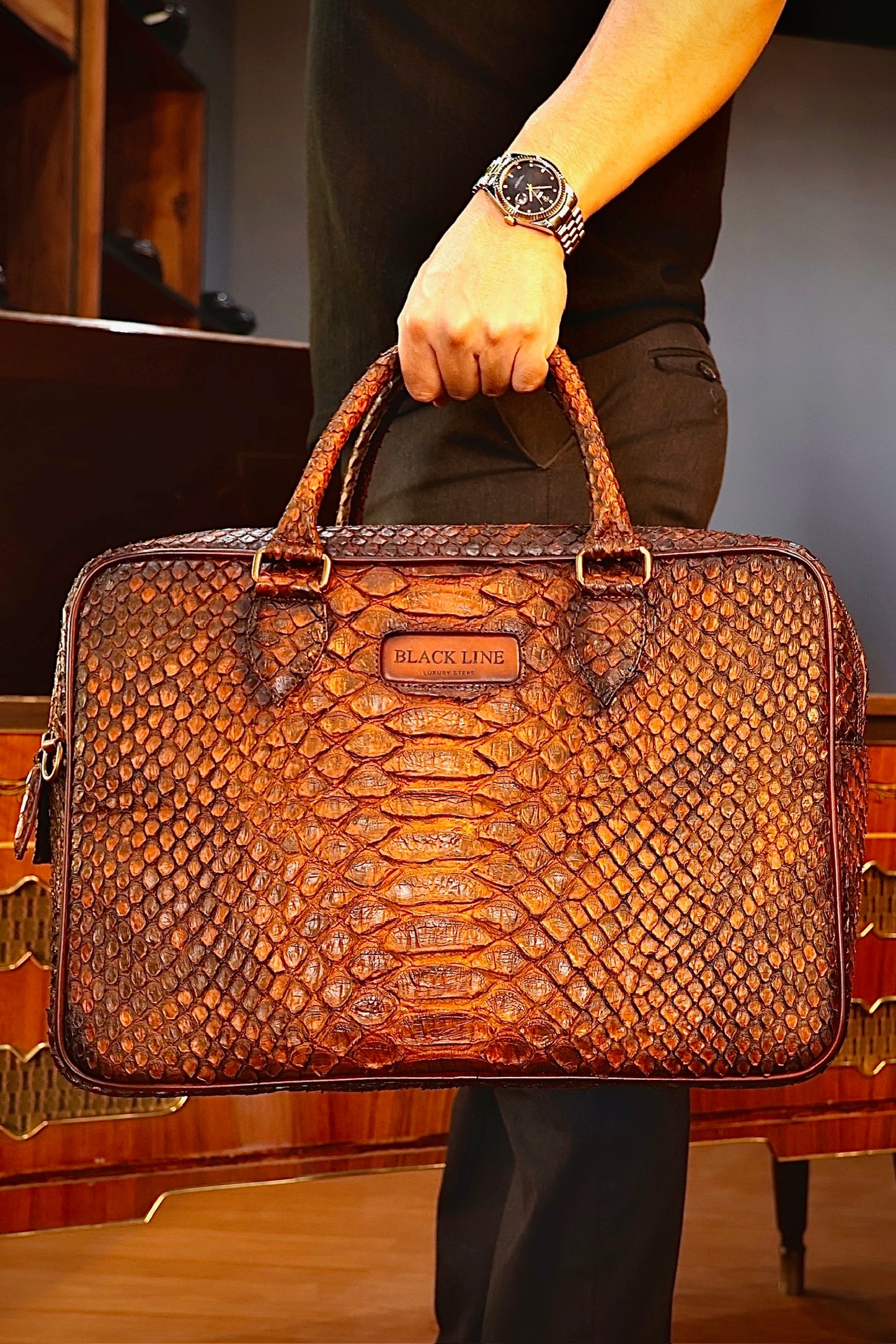 PITON BROWN BRIEFCASE