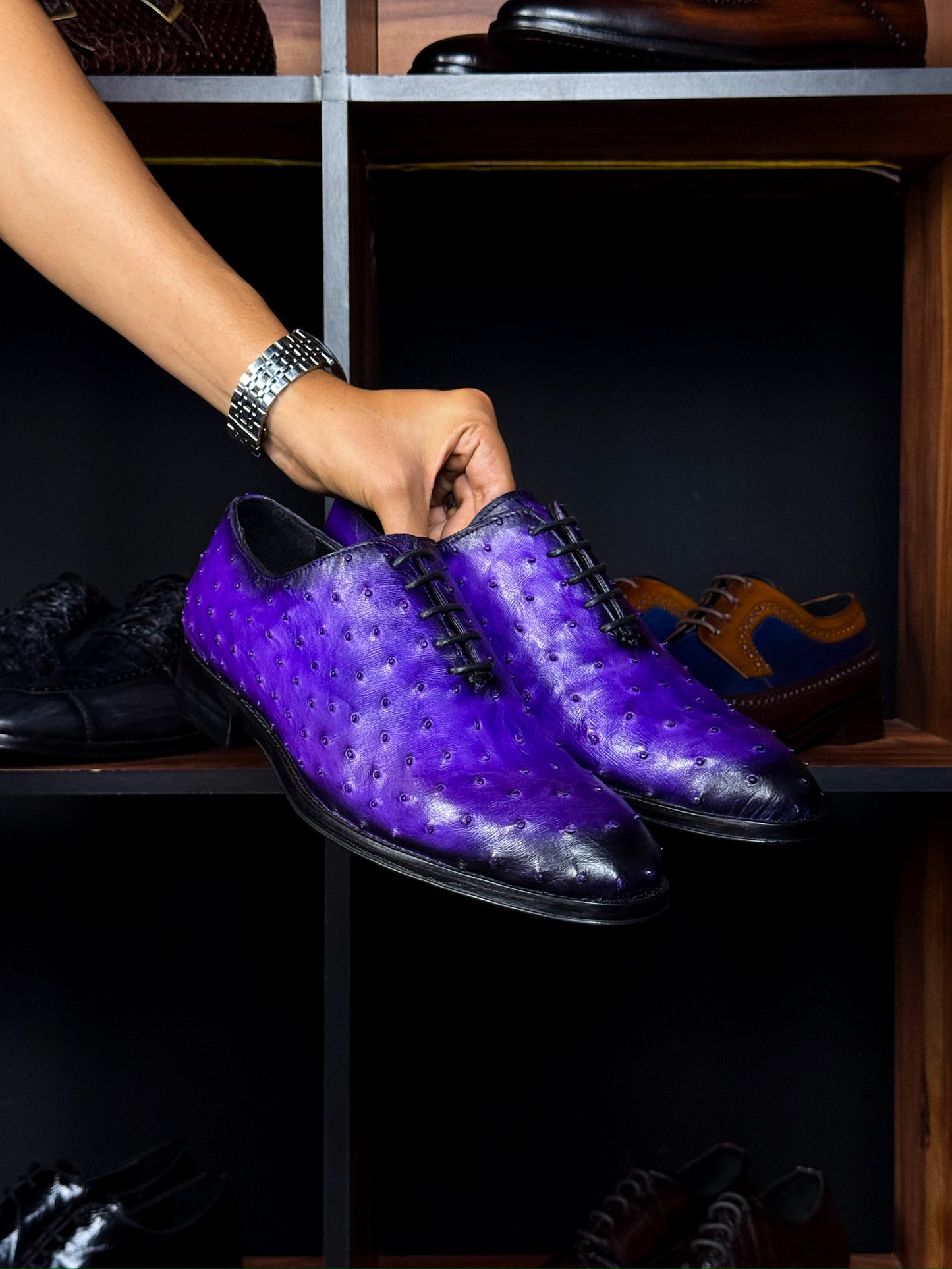 HUGO WHOLECUT PURPLE OSTRICH