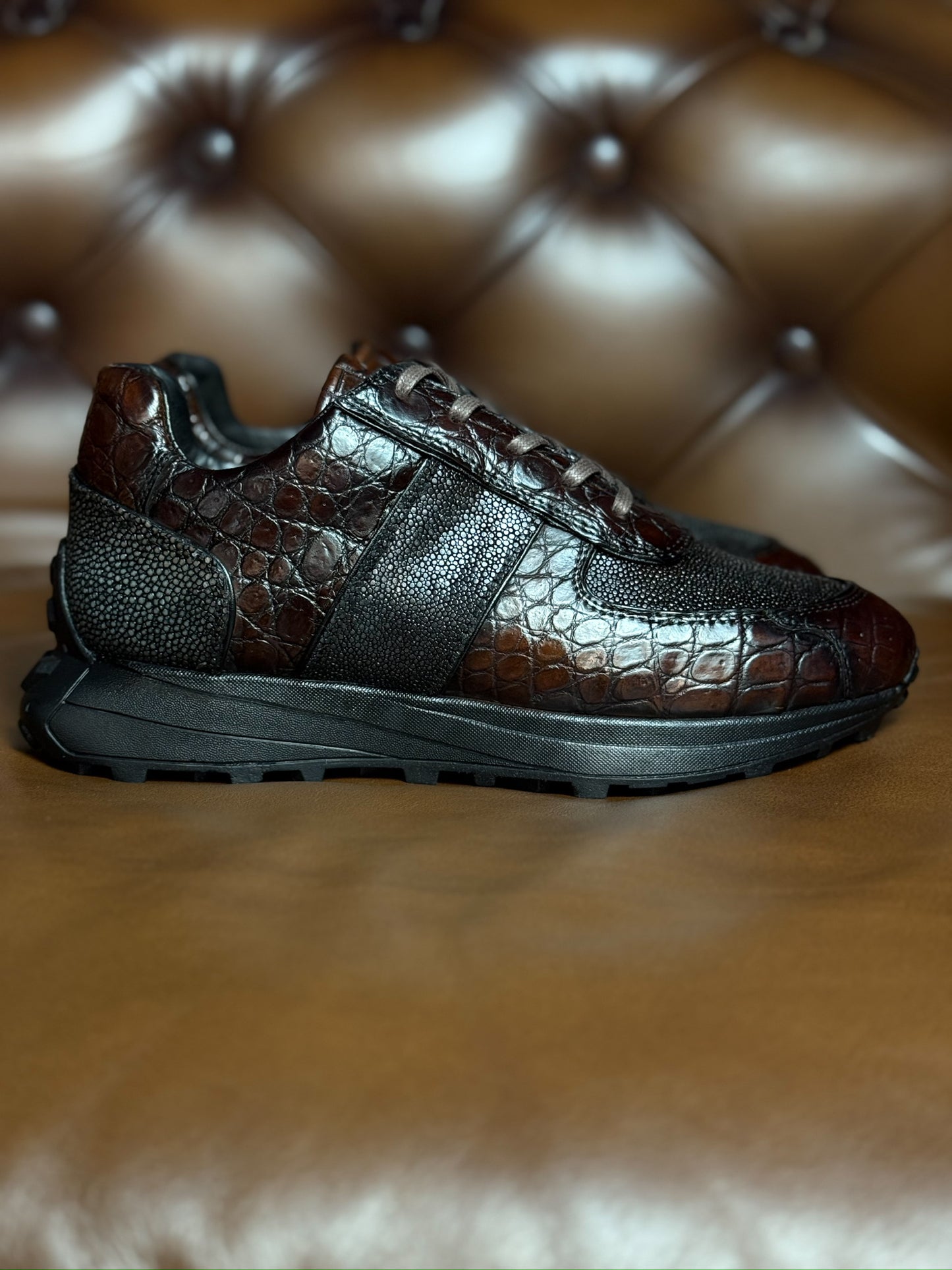 URIEL SNEAKER CROCODILE AND MANTA RAY 