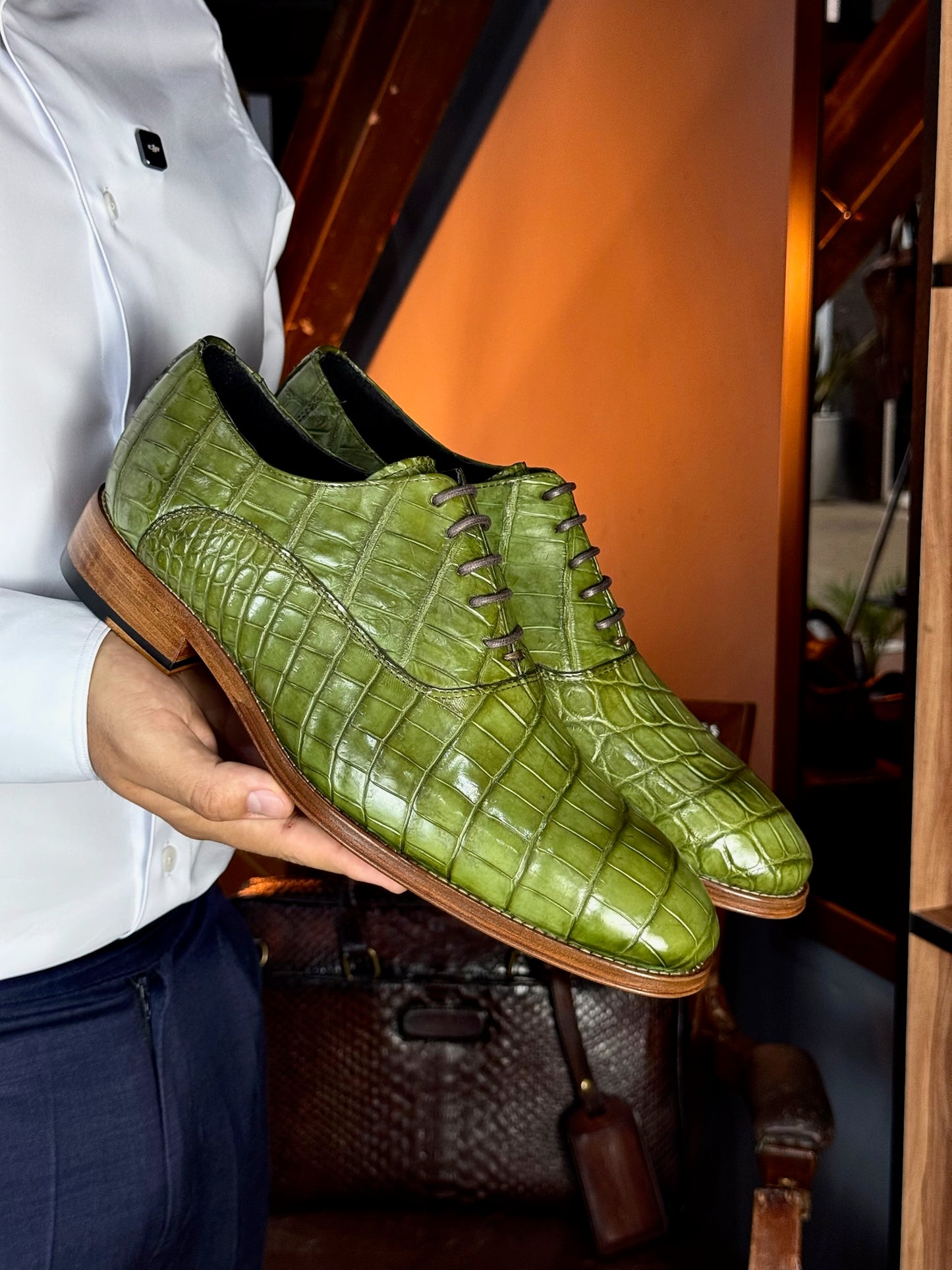 ALEXANDER COCODRILO SIAMES GREEN