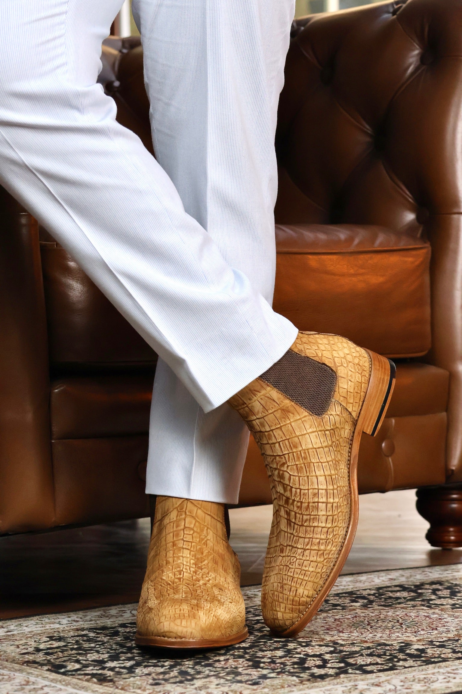 SAMUEL CHELSEA COCODRILO NOBUCK BEIGE
