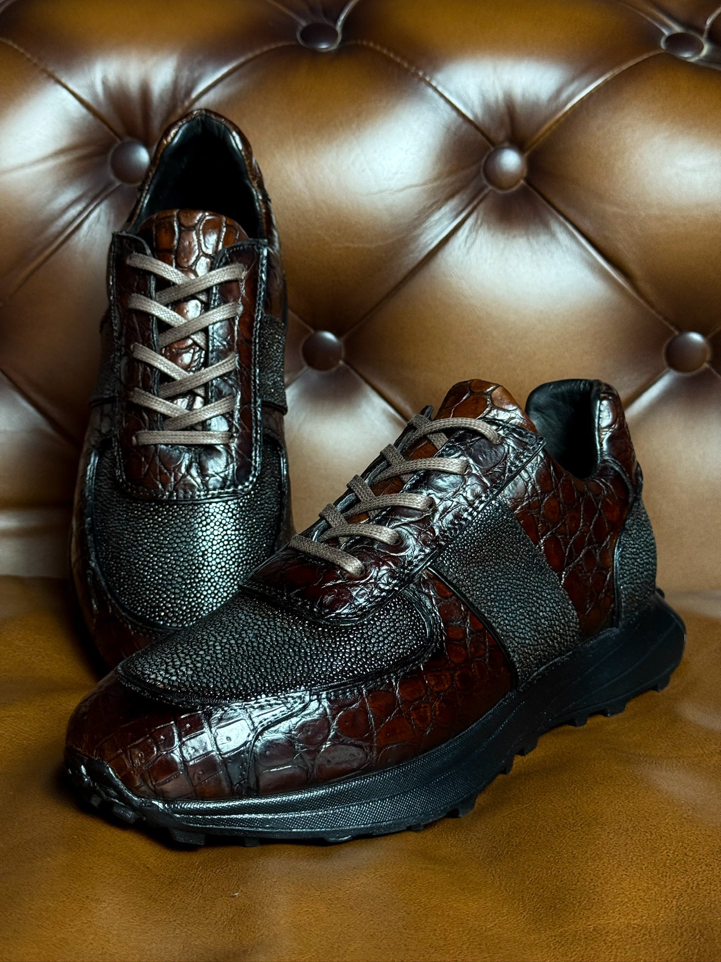 URIEL SNEAKER CROCODILE AND MANTA RAY 