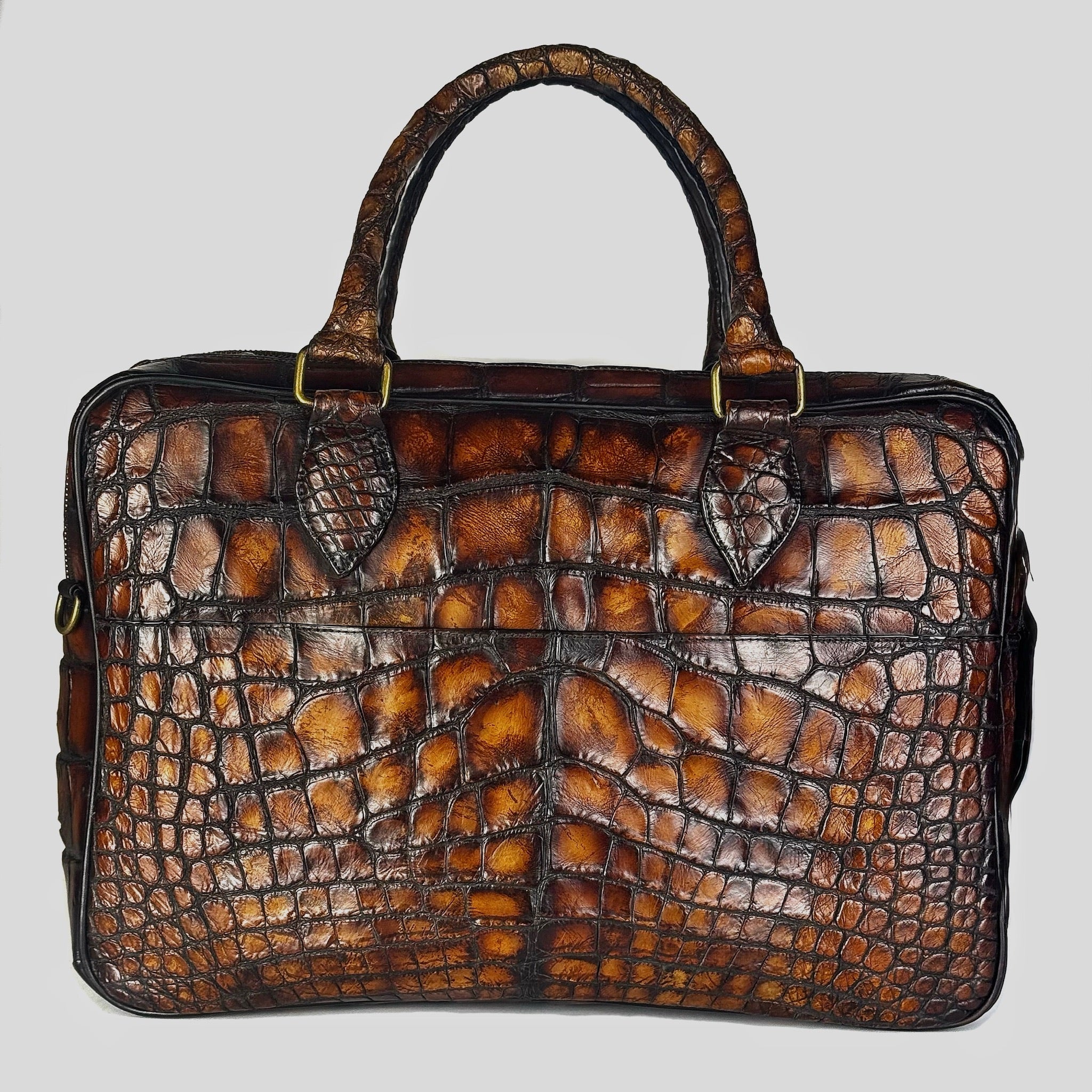 MALETIN COCODRILO ALLIGATOR HONEY
