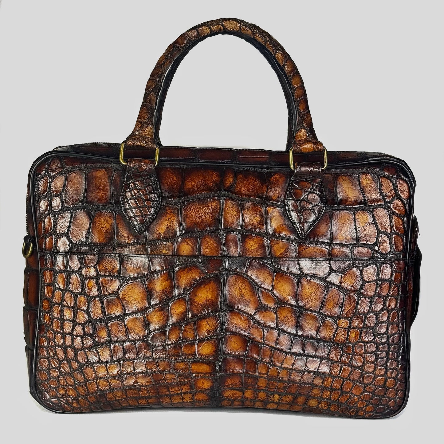 MALETIN COCODRILO ALLIGATOR HONEY