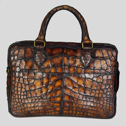 MALETIN COCODRILO ALLIGATOR HONEY