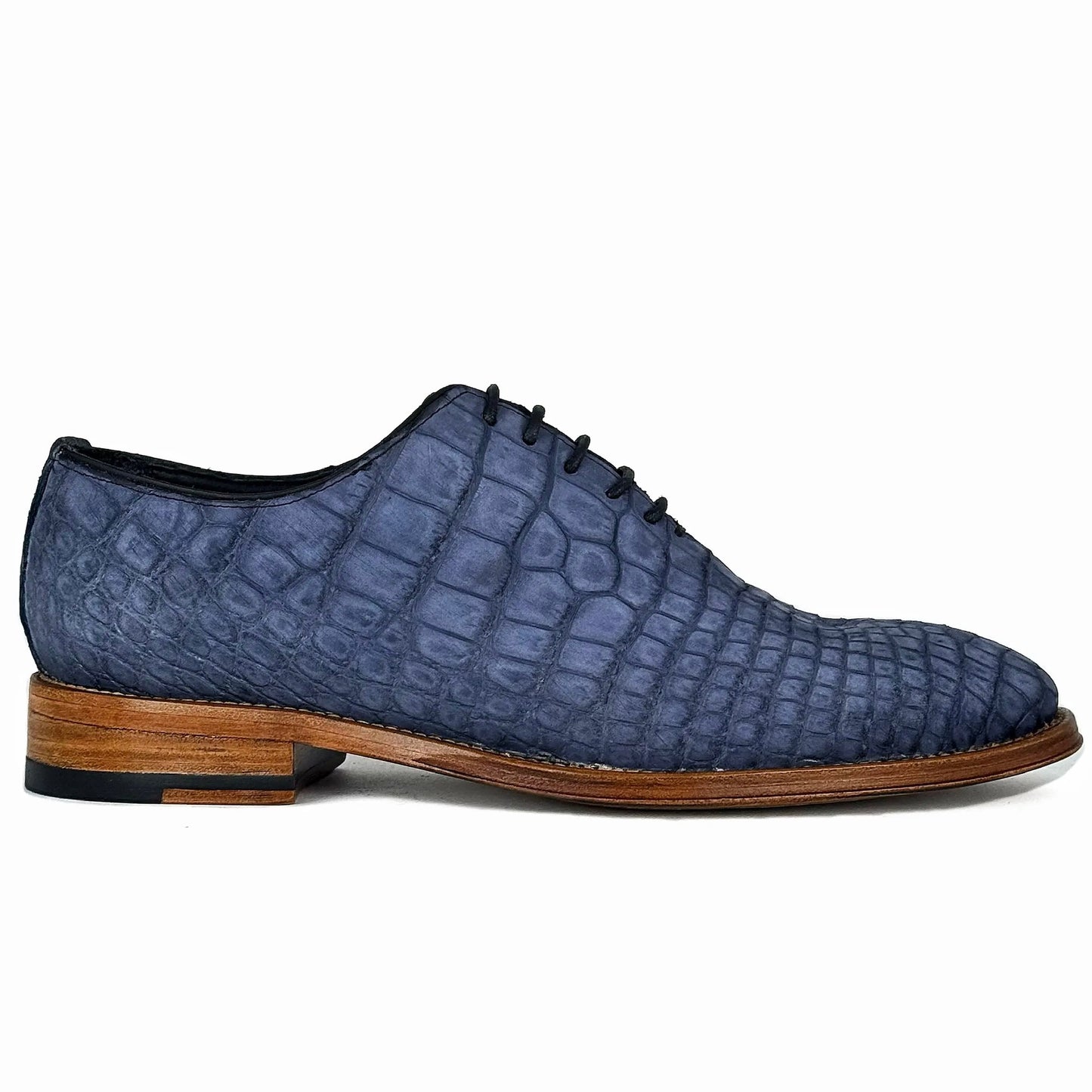 HUGO WHOLECUT ALLIGATOR NOBUCK BLUE