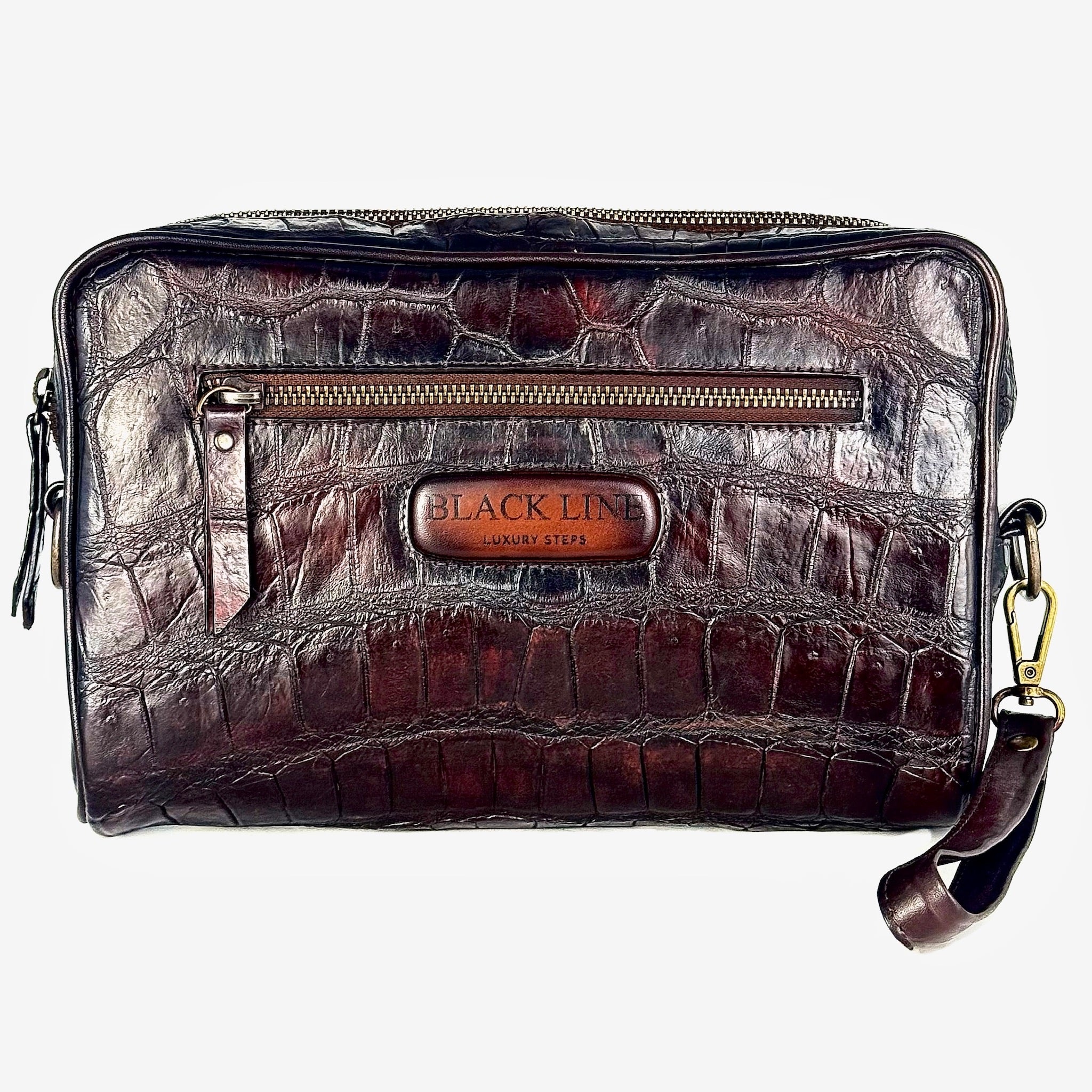 BANDOLERA COCODRILO BROWN
