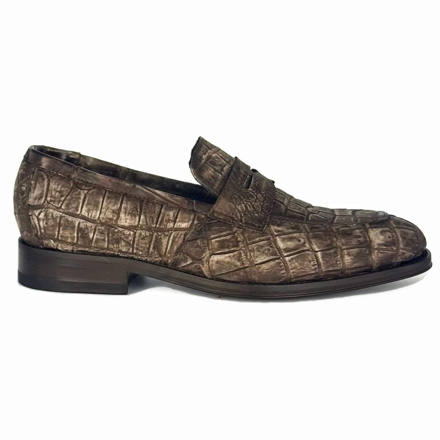 DORIAN CROCODILE BROWN NOBUCK 