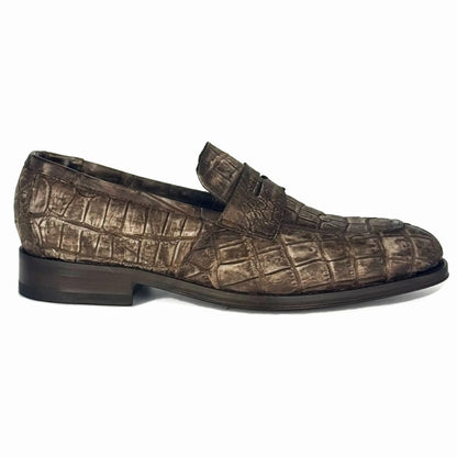 DORIAN CROCODILE BROWN NOBUCK 