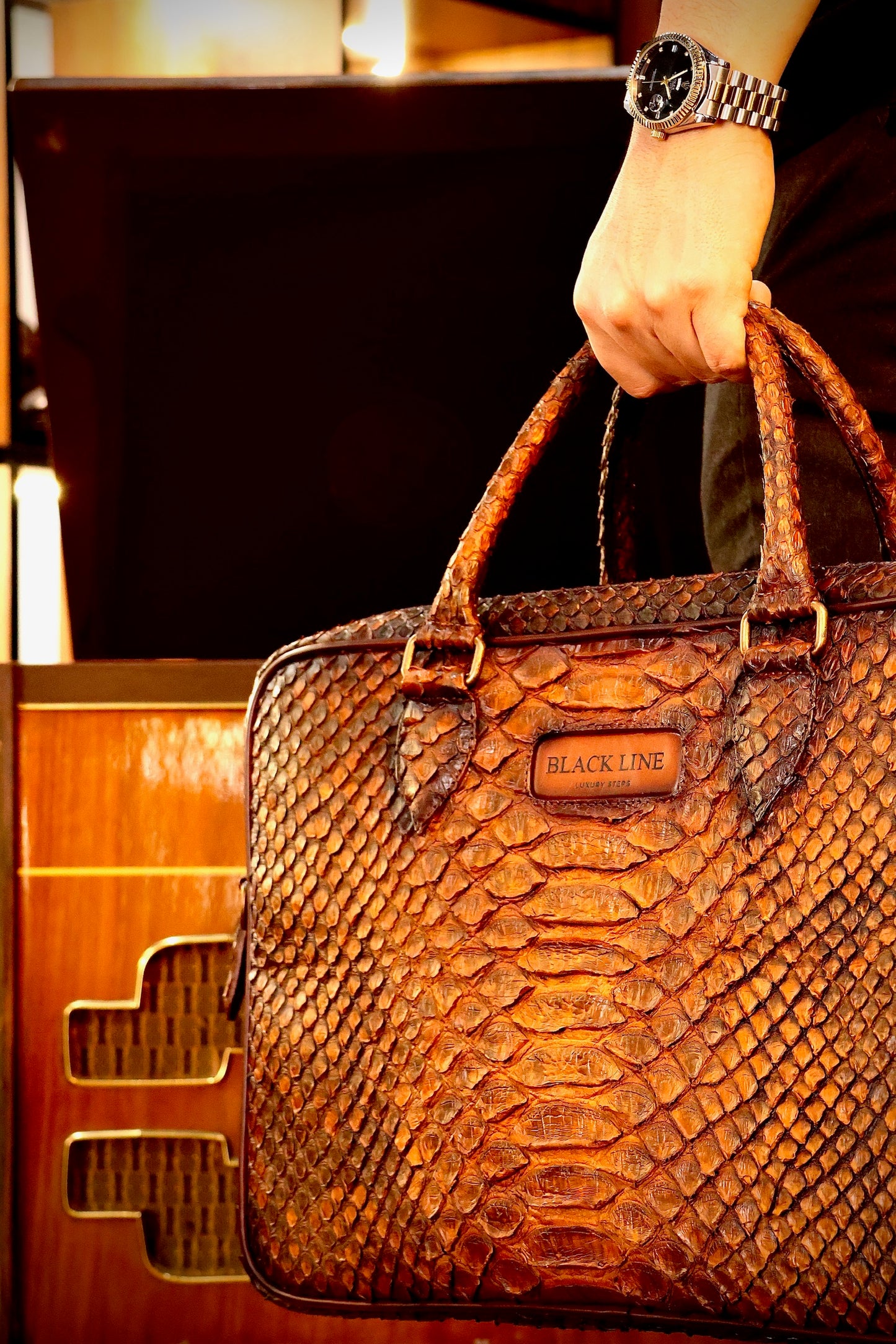 PITON BROWN BRIEFCASE