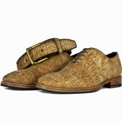 CINTO COCODRILO NOBUCK BEIGE