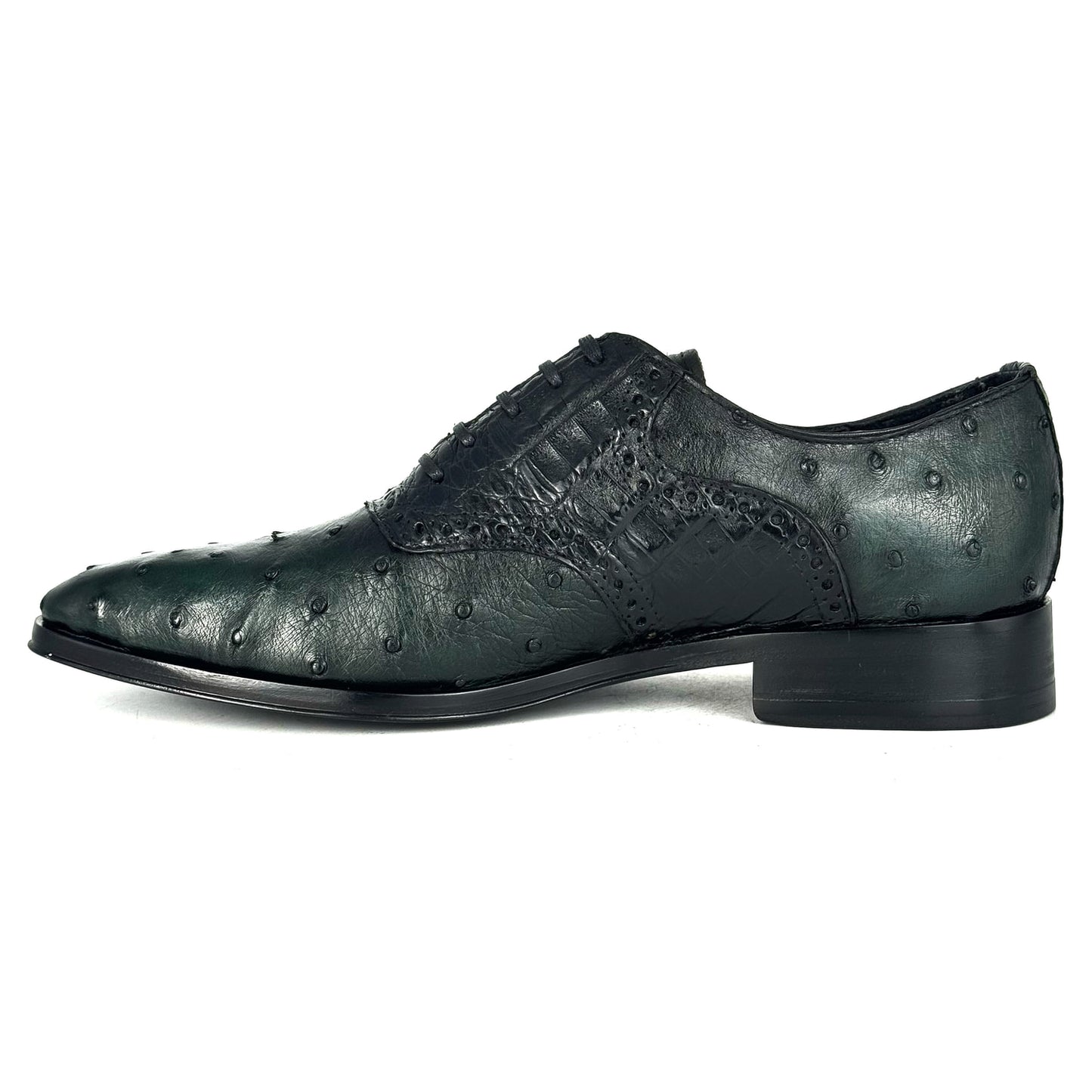 ROBERT CROCODILE &amp; OSTRICH GREEN GREY