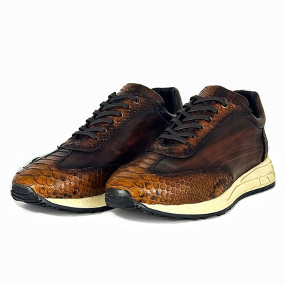 JAMES SNEAKER PITON & PIEL HONEY